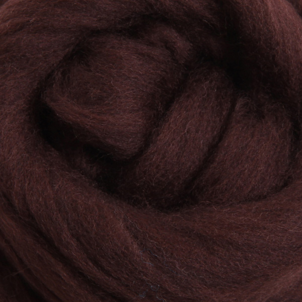 メリノスライバーカラー原毛／チョコレート